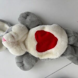 VINTAGE RG BARRY bunny W HEART PJ OR HEAT PAD POUCH STUFFED ANIMAL PLUSH TOY